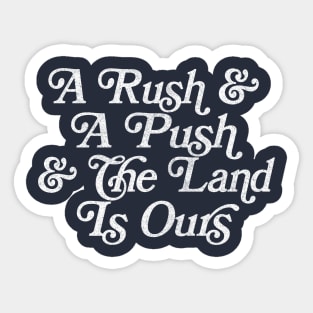 A Rush And A Push ... Morrissey Fan Sticker